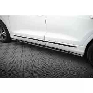 Maxton Design side skirt diffusers suitable for Audi SQ8, Q8 S-Line 2018-2023, gloss black