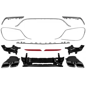 Un pacchetto di design tipo S63 adatto per Mercedes S-Class W222 2017-2020, con fari, fanali posteriori, minigonne per passo lungo-image-6235963