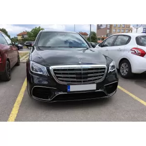 Un pacchetto di design tipo S63 adatto per Mercedes S-Class W222 2017-2020, con fari, fanali posteriori, minigonne per passo lungo-image-6235966