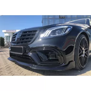 Un pacchetto di design tipo S63 adatto per Mercedes S-Class W222 2017-2020, con fari, fanali posteriori, minigonne per passo lungo-image-6235972