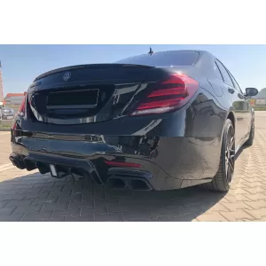 Un pacchetto di design tipo S63 adatto per Mercedes S-Class W222 2017-2020, con fari, fanali posteriori, minigonne per passo lungo-image-6235974