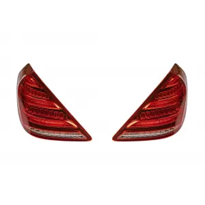 Un pacchetto di design tipo S63 adatto per Mercedes S-Class W222 2017-2020, con fari, fanali posteriori, griglia, senza minigonne laterali-image-6235989