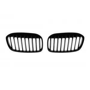 Black kidney grilles suitable for BMW Series 2 F45, F46 2017-2019 with single slats