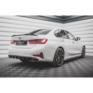 Trunk spoiler suitable for BMW 3 Series G20 sedan after 2018, black lacquer