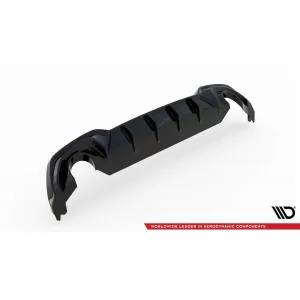 Diffusore Maxton Design adatto per paraurti posteriore di BMW 3 Series G20 sedan, G21 touring con pacchetto M 2018-2022, verniciato di nero, adatto per veicoli con gancio di traino-image-6236141