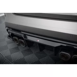 Diffusore Maxton Design adatto per paraurti posteriore di BMW M4 G82 Coupé, G83 Cabriolet, M3 G80 Sedan, G81 Touring dopo il 2021 -oo--oo-, verniciato nero-image-6236161