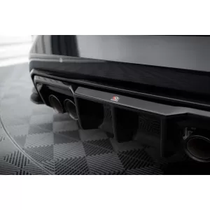 Diffusore Maxton Design adatto per paraurti posteriore di BMW M4 G82 Coupé, G83 Cabriolet, M3 G80 Sedan, G81 Touring dopo il 2021 -oo--oo-, verniciato nero-image-6236163