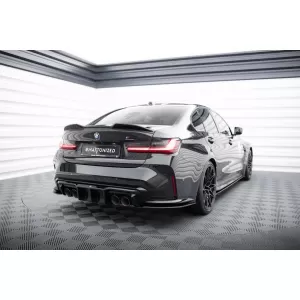 Diffusore Maxton Design adatto per paraurti posteriore di BMW M4 G82 Coupé, G83 Cabriolet, M3 G80 Sedan, G81 Touring dopo il 2021 -oo--oo-, verniciato nero-image-6236164