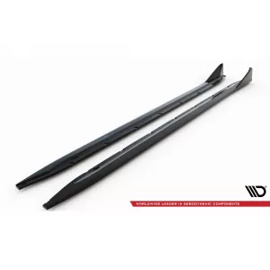 Additivi Maxton Design versione 3 adatti per minigonne laterali tipo CSL per BMW M4 G82 dopo il 2021, laccato nero-image-6236168