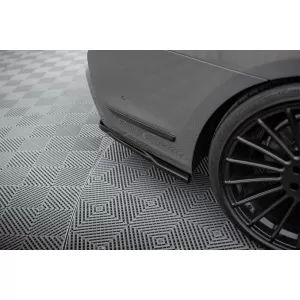 Spoiler Maxton Design versione 2 adatto per paraurti posteriore della BMW Serie 7 G11 con pacchetto M 2019-2022, verniciato nero-image-6236202