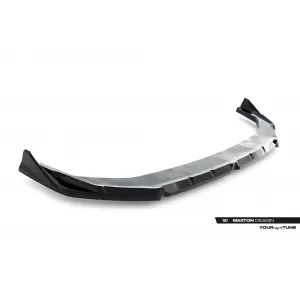 Spoiler Maxton Design adatto per paraurti anteriore di BMW X2 U10 con pacchetto M dopo il 2023, verniciato di nero-image-6236270