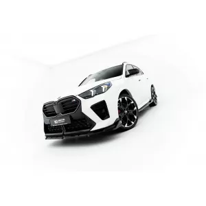 Spoiler Maxton Design adatto per paraurti anteriore di BMW X2 U10 con pacchetto M dopo il 2023, verniciato di nero-image-6236274