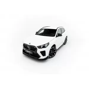 Spoiler Maxton Design adatto per paraurti anteriore di BMW X2 U10 con pacchetto M dopo il 2023, verniciato di nero-image-6236275