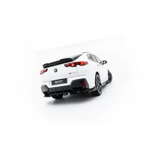 Spoiler Maxton Design adatto per paraurti posteriore di BMW X2 M package U10 dopo il 2023, verniciato di nero-image-6236281