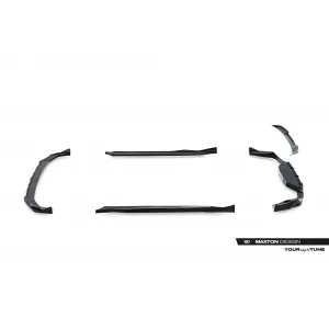 Kit spoiler Maxton Design adatto per minigonne, paraurti anteriore, paraurti posteriore e bagagliaio per BMW X2 U10 con pacchetto M dopo il 2023 in laccato nero-image-6236287