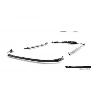 Kit spoiler Maxton Design adatto per minigonne, paraurti anteriore, paraurti posteriore e bagagliaio per BMW X2 U10 con pacchetto M dopo il 2023 in laccato nero-image-6236288