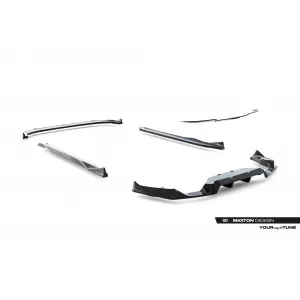 Kit spoiler Maxton Design adatto per minigonne, paraurti anteriore, paraurti posteriore e bagagliaio per BMW X2 U10 con pacchetto M dopo il 2023 in laccato nero-image-6236289
