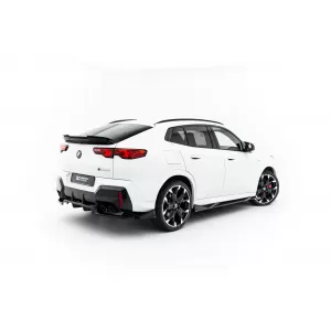 Kit spoiler Maxton Design adatto per minigonne, paraurti anteriore, paraurti posteriore e bagagliaio per BMW X2 U10 con pacchetto M dopo il 2023 in laccato nero-image-6236291