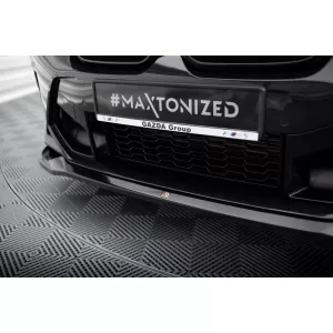 Spoiler Maxton Design versione 2 adatto per paraurti anteriore di BMW X3 F97 dopo il 2021, laccato nero-image-6236332