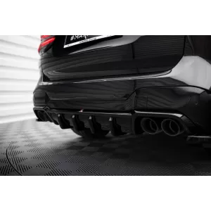 Diffusore Maxton Design adatto per paraurti posteriore M su BMW X3 F97 dopo il 2021 -oo--oo-, verniciato nero-image-6236341