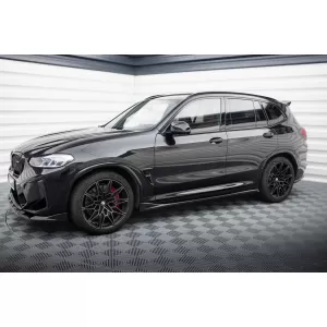 Maxton Design additives suitable for BMW X3 M F97 side skirts after 2021, black lacquer