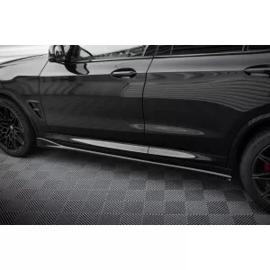 Maxton Design additives suitable for BMW X3 M F97 side skirts after 2021, black lacquer