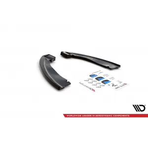 Maxton Design side extensions suitable for rear bumper of BMW X5M F15 2014-2018, black lacquer