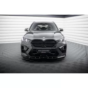 Spoiler Maxton Design versione 1 adatto per paraurti anteriore di BMW X5 M F95 dopo il 2023, laccato nero-image-6236376