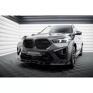 Spoiler Maxton Design versione 1 adatto per paraurti anteriore di BMW X5 M F95 dopo il 2023, laccato nero-image-6236377