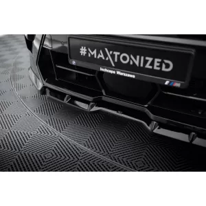 Spoiler Maxton Design versione 1 adatto per paraurti anteriore di BMW X5 M F95 dopo il 2023, laccato nero-image-6236378