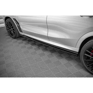 Additivi Maxton Design adatti per minigonne laterali M per BMW X6 G06 dopo il 2020, verniciato di nero-image-6236406