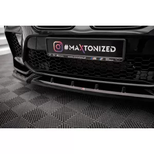 Spoiler versione 2 Maxton Design adatto per paraurti anteriore di BMW X6M F96 dopo il 2020, verniciato di nero-image-6236417