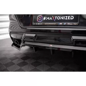 Spoiler Maxton Design adatto per paraurti posteriore di BMW X6M F96 dopo il 2020, laccato nero-image-6236425