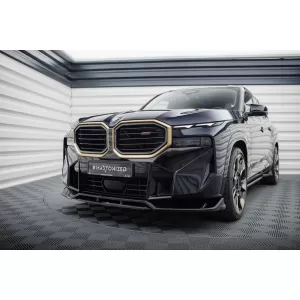 Spoiler versione 1 Maxton Design adatto per paraurti anteriore di BMW XM G09 dopo il 2022, laccato nero-image-6236450