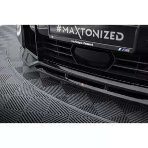 Spoiler versione 1 Maxton Design adatto per paraurti anteriore di BMW XM G09 dopo il 2022, laccato nero-image-6236451