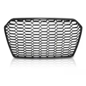 Griglia tipo RS verniciata nera adatta per Audi A6 C7 berlina, wagon 2014-2018 per paraurti standard e S-line-image-6236841