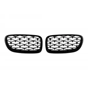 image-58-Diamond stílusú hűtőrács fekete lakk BMW 5-ös F10 sedan, F11 touring 2010-2017 modellekhez