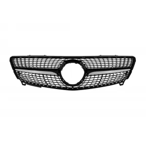 image-62-Króm/fekete diamond hűtőrács Mercedes A-osztály W176 2016-2018 modellhez