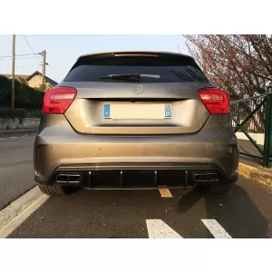 Difusor Aire Parachoques Escape para Mercedes Clase A W176 A45 Facelift Diseño Carbono Film-image-6236927