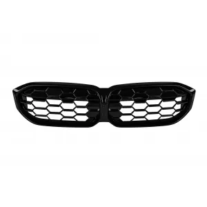image-6-Diamond stílusú vese hűtőrács fekete lakk kivitelben BMW 3-as G20 sedan, G21 touring modellekhez 2023-tól