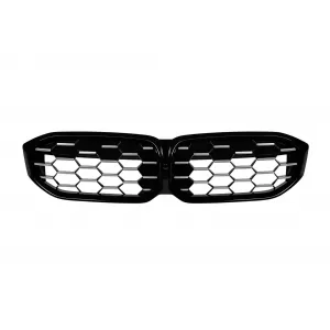 image-7-Króm/fekete diamond-típusú hűtőrács BMW 3-as G20 sedan, G21 touring modellekhez 2023-tól