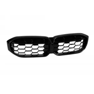 Iconic Glow reni illuminati di tipo diamante adatti per BMW Serie 3 G20, G21 dopo il 2023, laccato nero-image-6237146