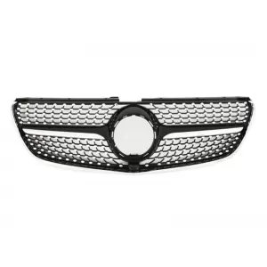 image-21-Króm/fekete diamond hűtőrács Mercedes V-osztály W447 2014-2019