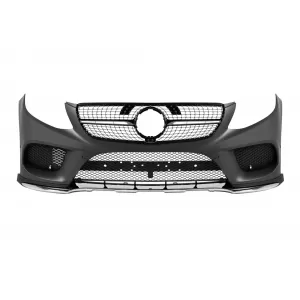 image-58-A Design Line első lökhárító Mercedes GLE Coupe C292 2015-2019 modellhez, króm/fekete hűtőráccsal