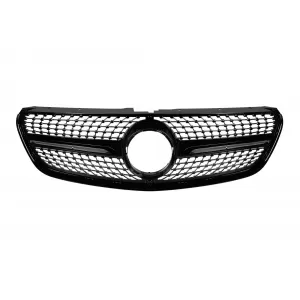 Paraurti anteriore Design Line A adatto per Mercedes V-Class W447 2014-2023 con griglia a diamante nera-image-6237388