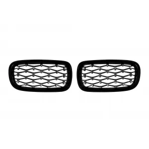 image-25-Diamond stílusú hűtőrács króm/fekete BMW X5 F15 2013-2018, X6 F16 2014-2019 modellekhez