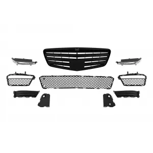 Un pacchetto di design tipo S63 adatto per Mercedes S-Class W221 a passo lungo 2006-2013 con minigonne laterali-image-6237494