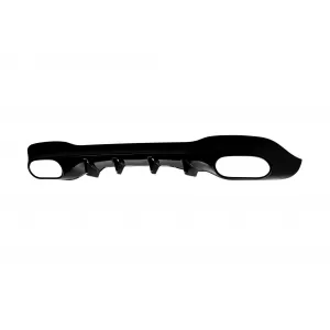 Diffusore tipo CLA45 con terminali neri adatto per paraurti posteriore A Design su Mercedes CLA C118 dopo il 2019, laccato nero, -oo--oo--image-6237557