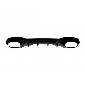 Diffusore tipo CLA45 con terminali neri adatto per paraurti posteriore A Design su Mercedes CLA C118 dopo il 2019, laccato nero, -oo--oo--image-6237558