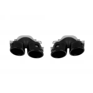 Diffusore tipo CLA45 con terminali neri adatto per paraurti posteriore A Design su Mercedes CLA C118 dopo il 2019, laccato nero, -oo--oo--image-6237567
